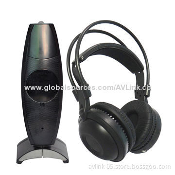 RF/UHF Comfortable Wearing 2.4GHz Wireless Stereo Headphones with 100 Meters Operating Distance